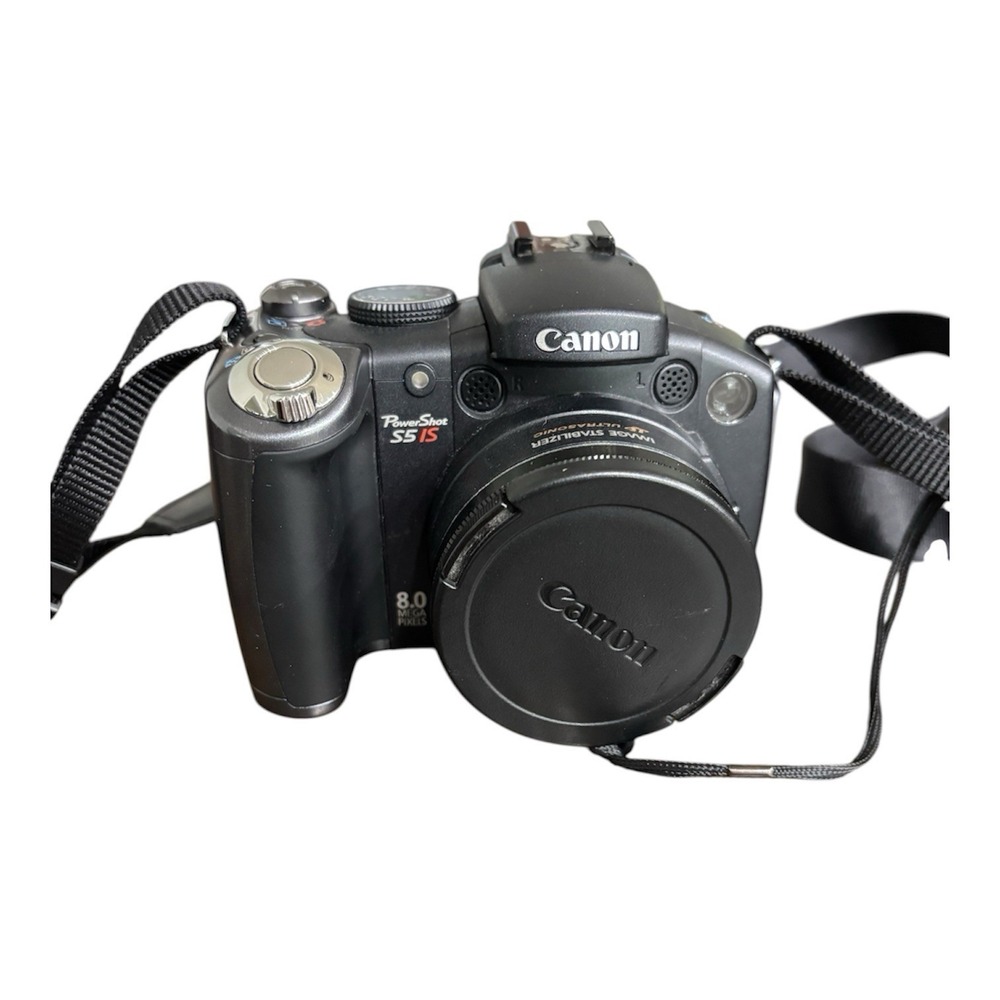 Canon PowerShot S5 IS 8MP Digital Camera 12x Optical Zoom Image Stabilizer W/Bag